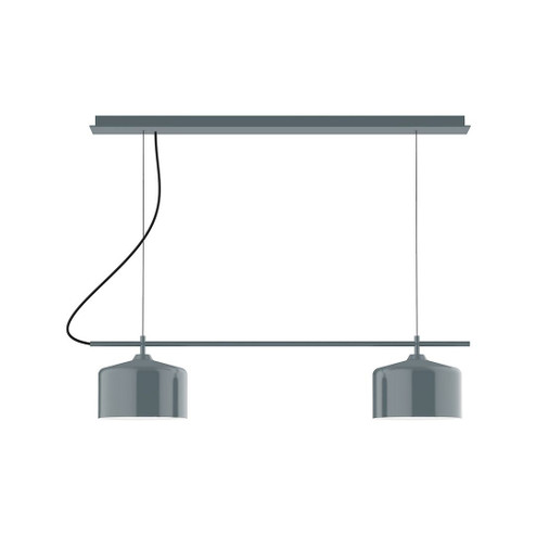 Axis Two Light Linear Chandelier in Slate Gray (518|CHE41940C16)