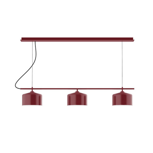 Axis Three Light Linear Chandelier in Barn Red (518|CHD41955C12)