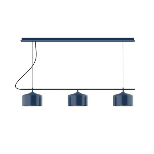 Axis Three Light Linear Chandelier in Navy (518|CHD41950C21)