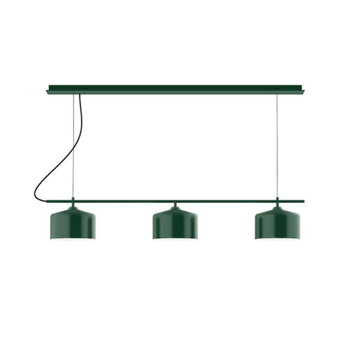 Axis Three Light Linear Chandelier in Forest Green (518|CHD41942C24)