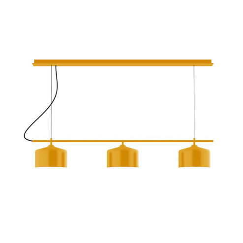 Axis Three Light Linear Chandelier in Bright Yellow (518|CHD41921C21)