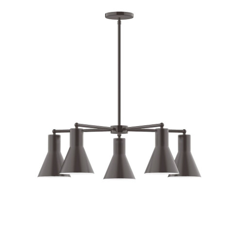 J-Series Five Light Chandelier in Architectural Bronze (518|CHC43651)