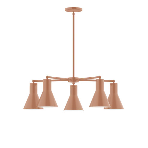 Flare Five Light Chandelier in Terracotta (518|CHC43619)