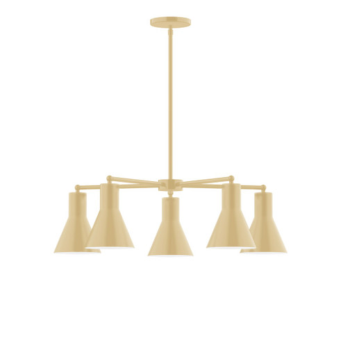 Flare Five Light Chandelier in Ivory (518|CHC43617)