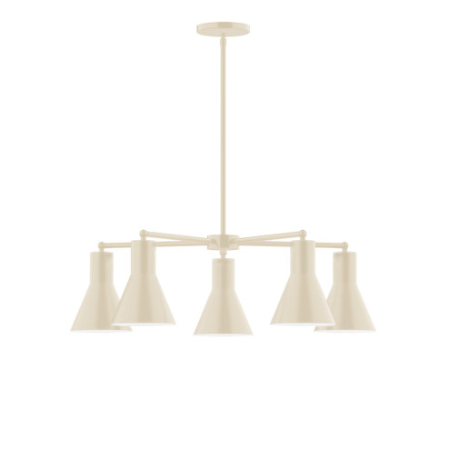 Flare Five Light Chandelier in Cream (518|CHC43616)