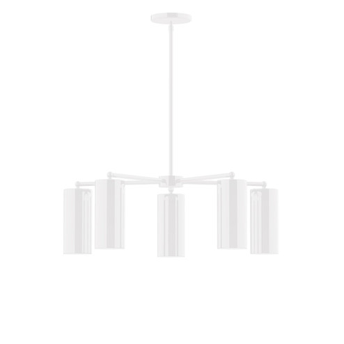 Jordan Five Light Chandelier in White (518|CHC41844)