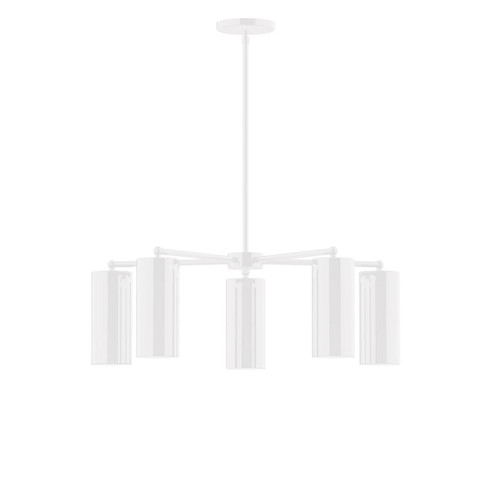 J-Series Five Light Chandelier in White (518|CHC41844)