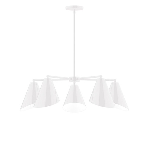 J-Series Five Light Chandelier in White (518|CHC41544)