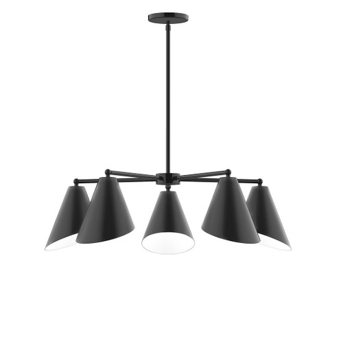 J-Series Five Light Chandelier in Black (518|CHC41541)