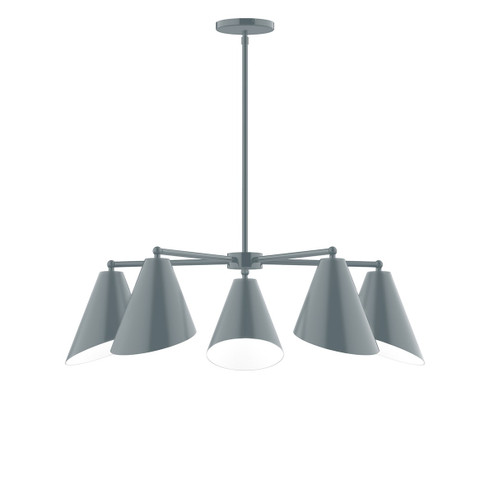 Jasmine Five Light Chandelier in Slate Gray (518|CHC41540)
