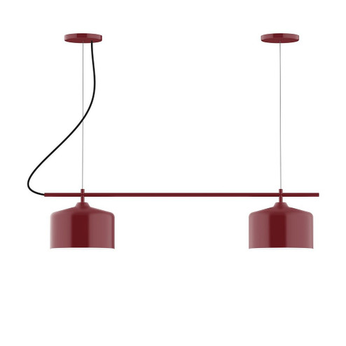 Julia Two Light Linear Chandelier in Barn Red (518|CHB41955C24)