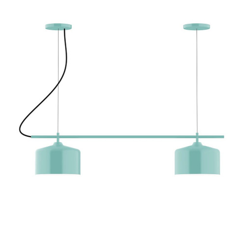 Julia Two Light Linear Chandelier in Sea Green (518|CHB41948C02)