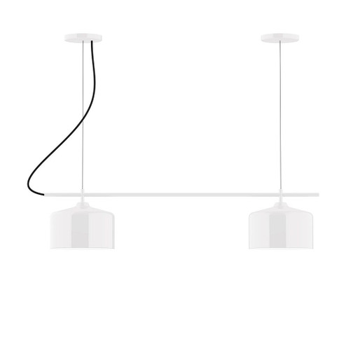 Julia Two Light Linear Chandelier in White (518|CHB41944C20)