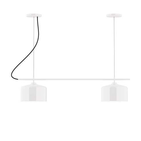 Julia Two Light Linear Chandelier in White (518|CHB41944)