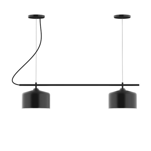 Julia Two Light Linear Chandelier in Black (518|CHB41941C23)