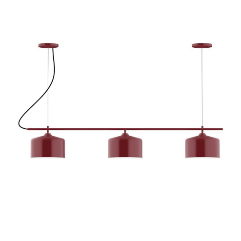 Julia Three Light Linear Chandelier in Barn Red (518|CHA41955C26)