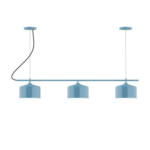 Axis Three Light Linear Chandelier in Light Blue (518|CHA41954C04)