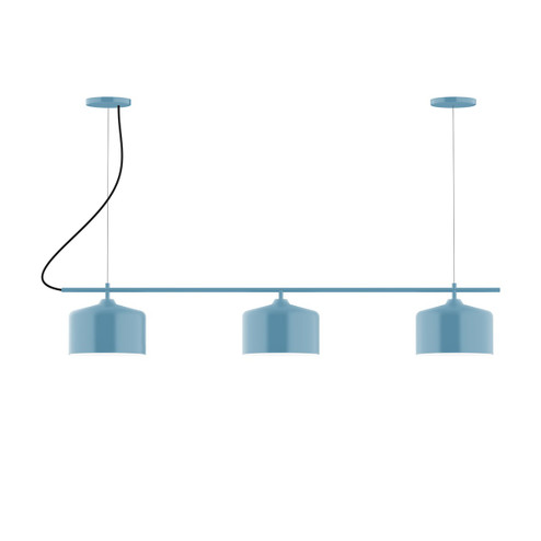 Julia Three Light Linear Chandelier in Light Blue (518|CHA41954)