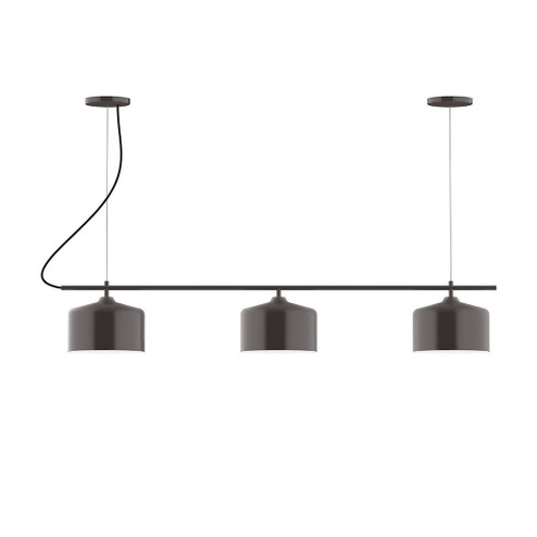 Axis Three Light Linear Chandelier in Architectural Bronze (518|CHA41951C25)
