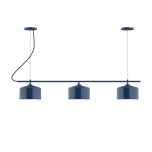 Axis Three Light Linear Chandelier in Navy (518|CHA41950C25)