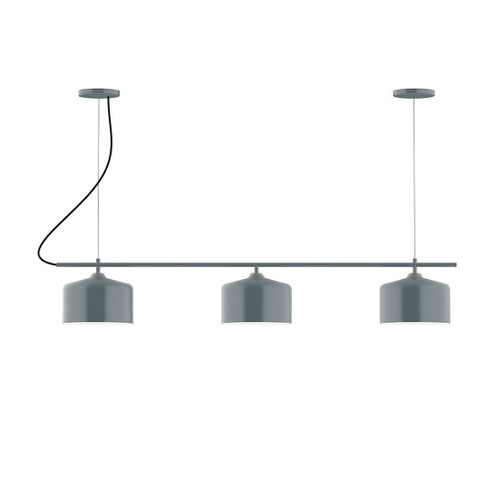 Julia Three Light Linear Chandelier in Slate Gray (518|CHA41940C26)