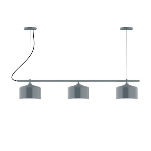 Axis Three Light Linear Chandelier in Slate Gray (518|CHA41940C26)