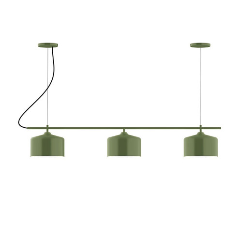 Julia Three Light Linear Chandelier in Fern Green (518|CHA41922C02)