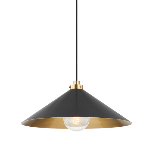 Clivedon One Light Pendant in Aged Brass/Distressed Bronze (70|MDS1402AGBDB)