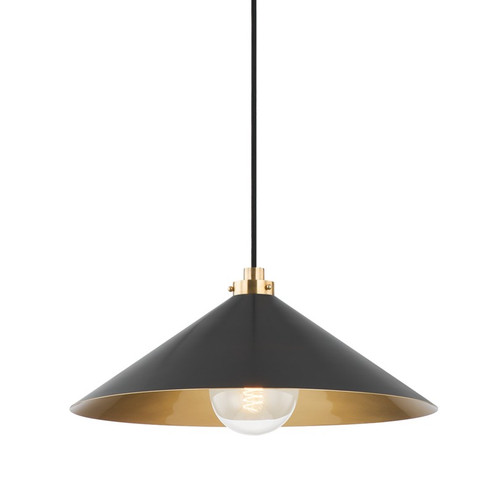 Clivedon One Light Pendant in Aged Brass (70|MDS1402AGBDB)