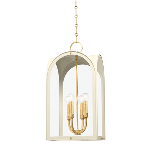 Lincroft Four Light Lantern in Vintage Gold Leaf/Soft Sand (70|6613VGLSSD)