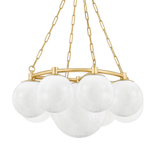 Thornwood Nine Light Chandelier in Aged Brass (70|5229AGB)