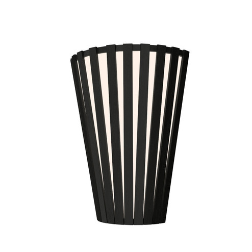 Slatted One Light Wall Lamp in Charcoal (486|45644)