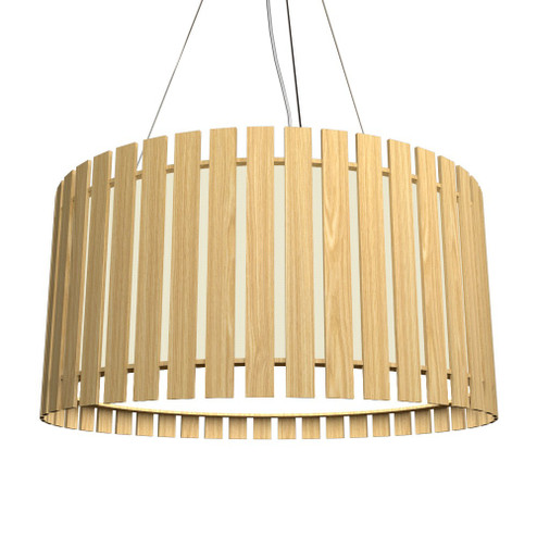 Slatted LED Pendant in Sand (486|1096LED45)