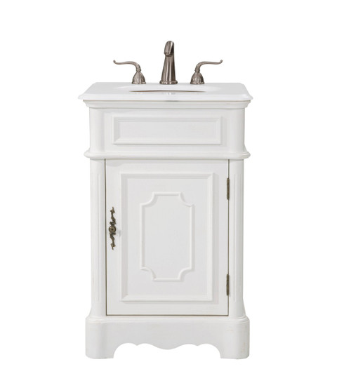 Retro Single Bathroom Vanity in antique white (173|VF30421AWVW)