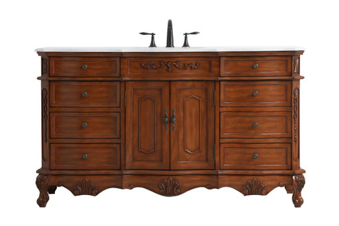 Danville Single Bathroom Vanity in Teak (173|VF10160TKVW)