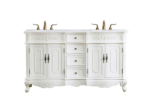 Danville Double Bathroom Vanity in Antique white (173|VF10160DAWVW)