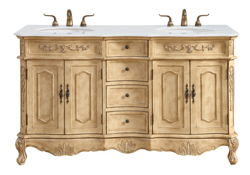 Danville Double Bathroom Vanity in Antique beige (173|VF10160DABVW)