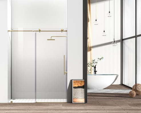 Raleigh Shower Door in Brushed Gold (173|SD1016076BGD)