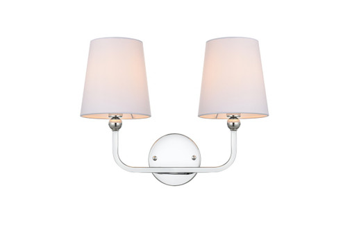 Colson Two Light Bath Sconce in Chrome and Clear (173|LD7322W16CH)
