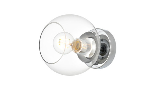 Rogelio One Light Bath Sconce in Chrome and Clear (173|LD7320W7CH)