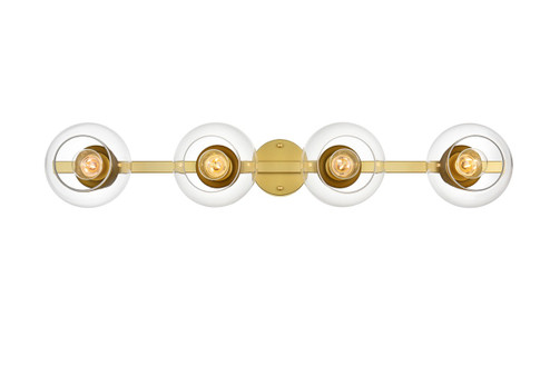Rogelio Four Light Bath Sconce in Brass (173|LD7320W37BRA)