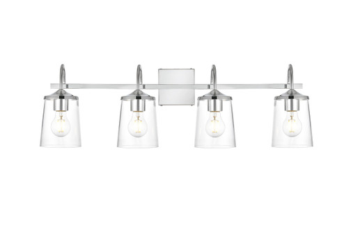 Avani Four Light Bath Sconce in Chrome and Clear (173|LD7313W33CH)