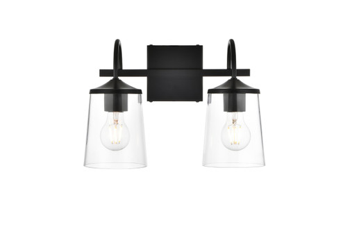 Avani Two Light Bath Sconce in Black (173|LD7313W14BLK)