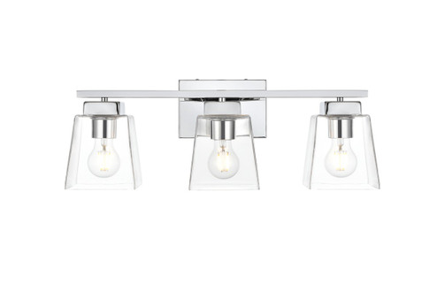 Merrick Three Light Bath Sconce in Chrome and Clear (173|LD7312W23CH)