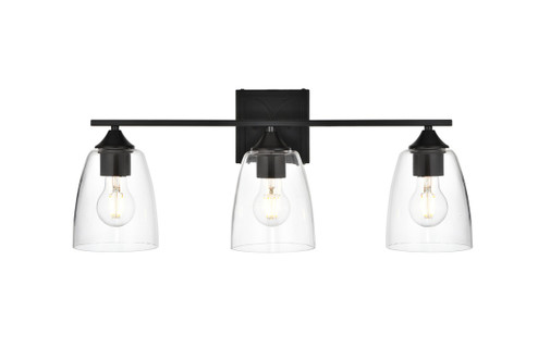 Harris Three Light Bath Sconce in Black (173|LD7309W24BLK)