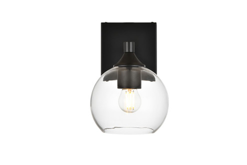 Foster One Light Bath Sconce in Black and Clear (173|LD7308W6BLK)