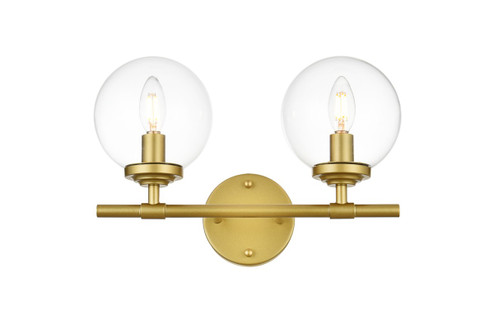 Ingrid Two Light Bath Sconce in Brass (173|LD7302W15BRA)