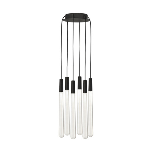 Pylon LED Chandelier in Nightshade Black (182|700TRSPPYLC6RBLED930)