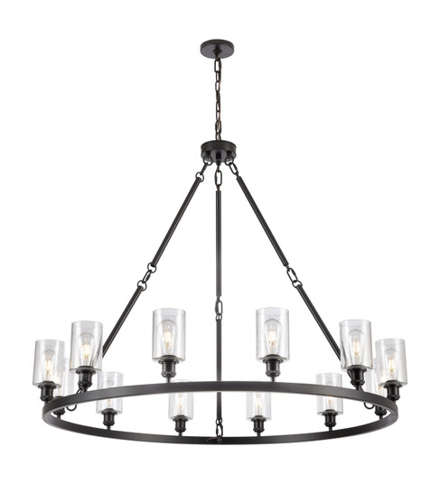 Ballston 12 Light Chandelier in Matte Black (405|850BKG804)