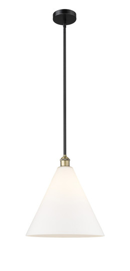 Edison One Light Pendant in Black Antique Brass (405|6161SBABGBC161)